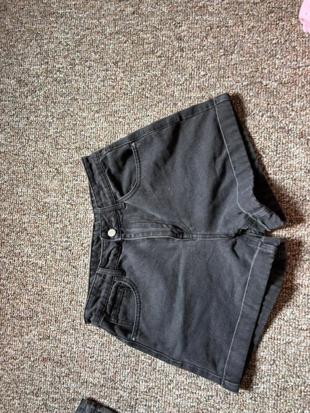 High-Rise Black Women's Denim Shorts